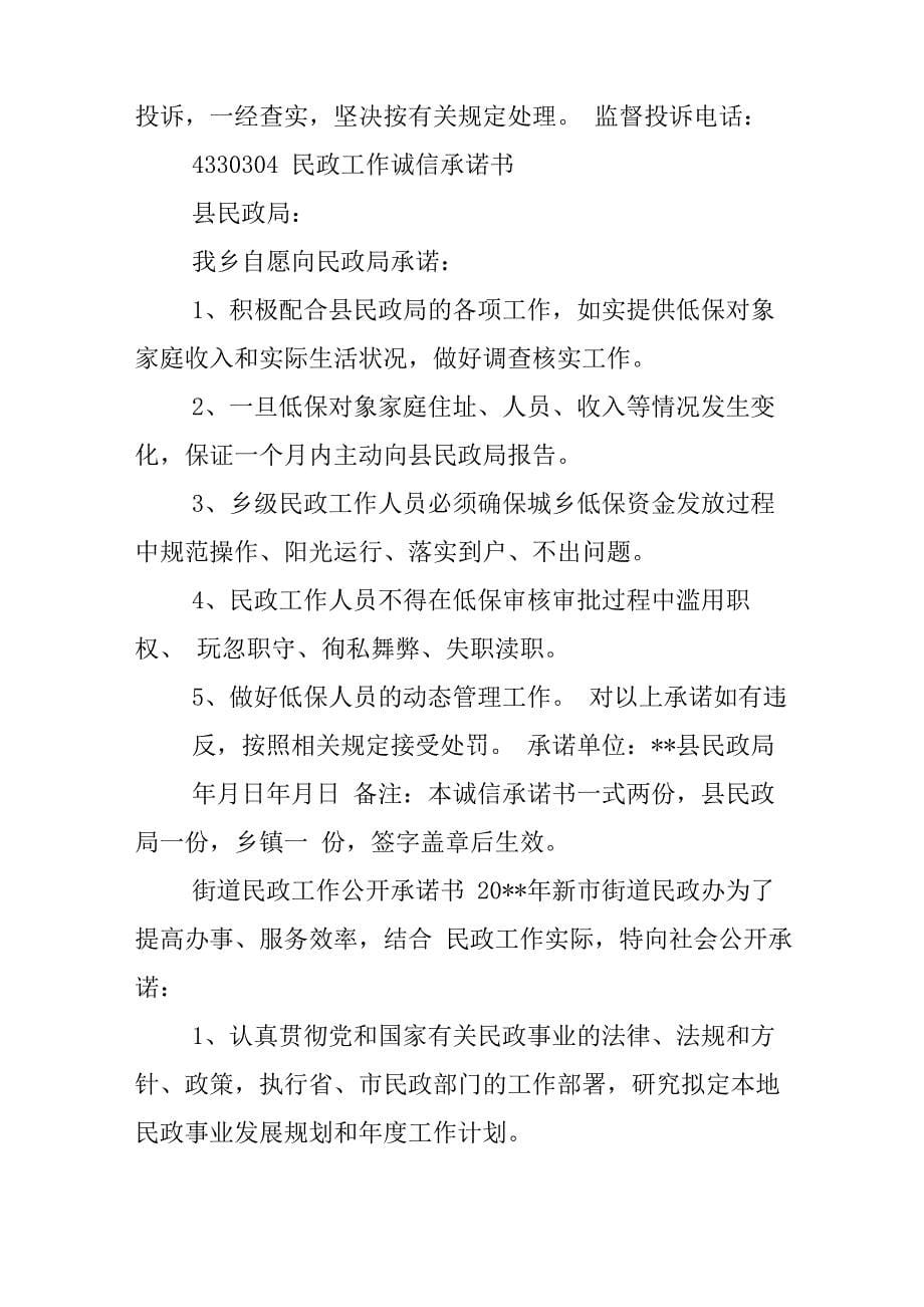 民政办承诺书_第5页