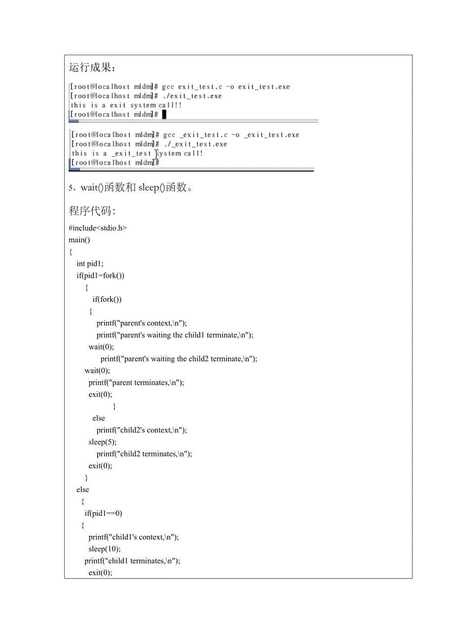 2023年操作系统实验报告进程的创建_第5页