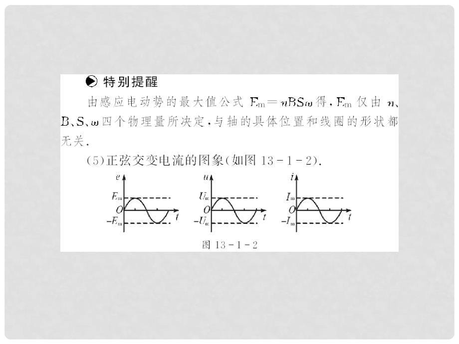 高三物理一轮复习精品课件：第十三章 交变电流电磁场和电磁波_第5页