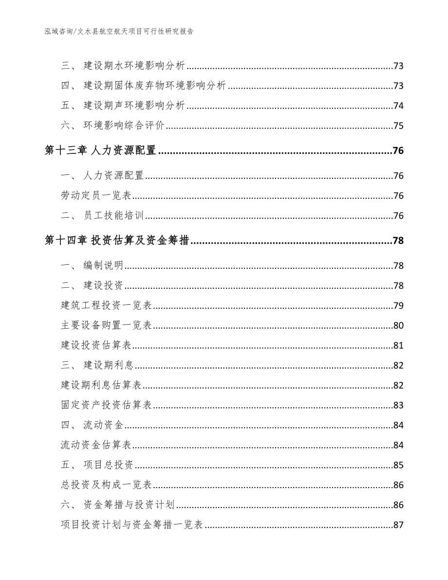 文水县航空航天项目可行性研究报告（参考模板）_第5页