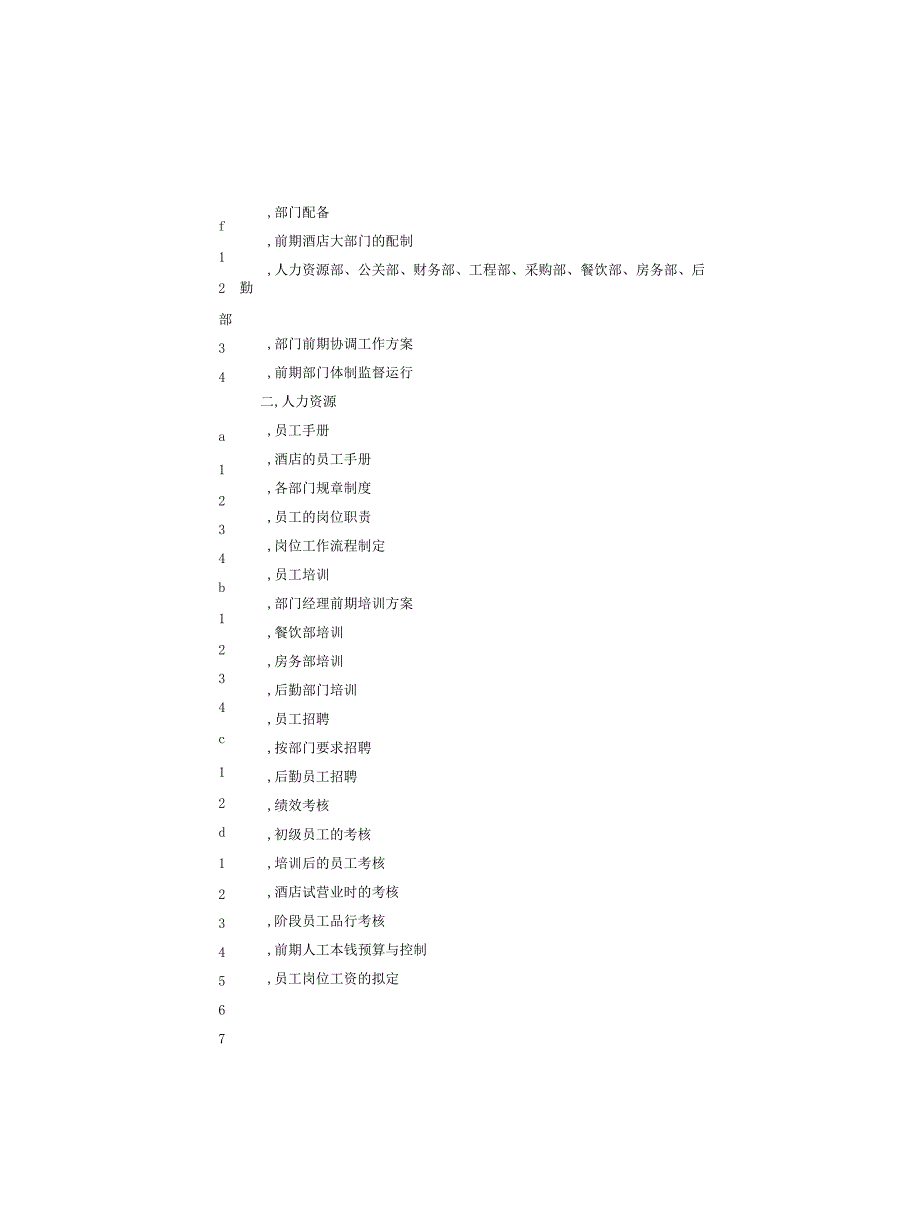 酒店筹备计划书_第3页