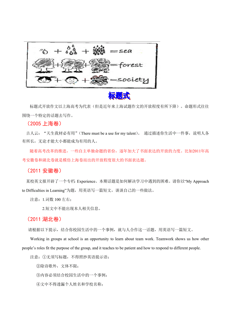 2012届高考英语书面表达（开放式作文）专题指导.doc_第2页