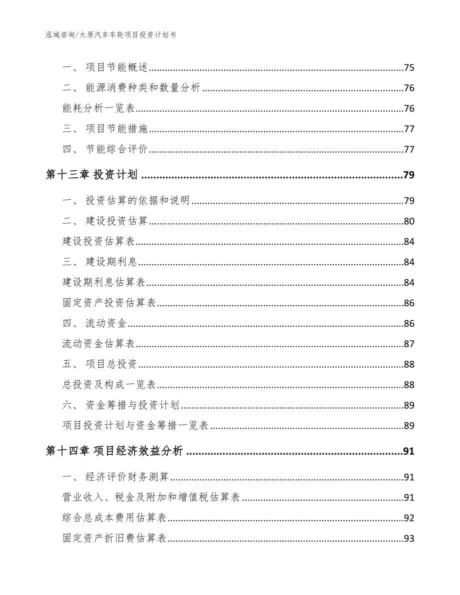 太原汽车车轮项目投资计划书【范文】_第5页