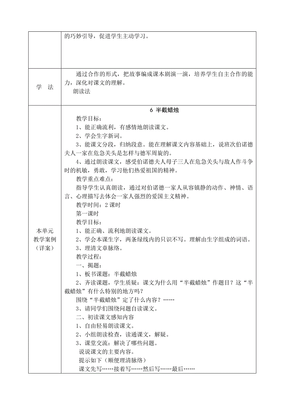 六年级语文下册集体备课记录_第3页