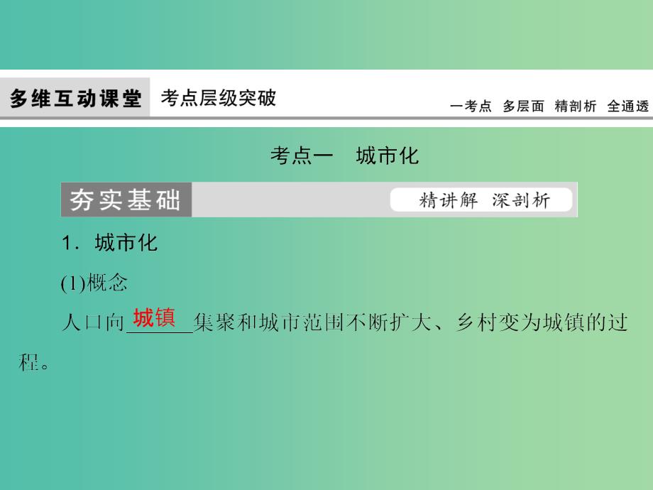 高考地理大一轮复习第2部分第八单元城市与城市化第2讲城市化课件.ppt_第4页