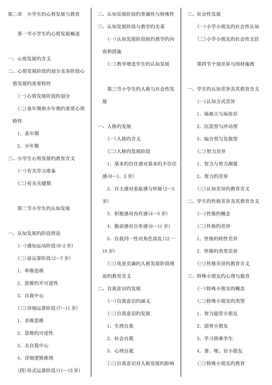 2023年教育心理学适用于小学教师资格申请者自考笔记自考资料_第3页