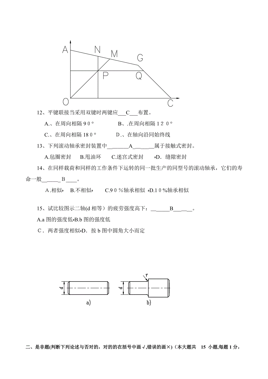 北科大-第1学期《机械设计》期末试题-答案_第3页