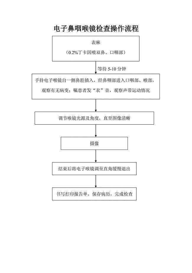 电子鼻咽喉镜操作流程;