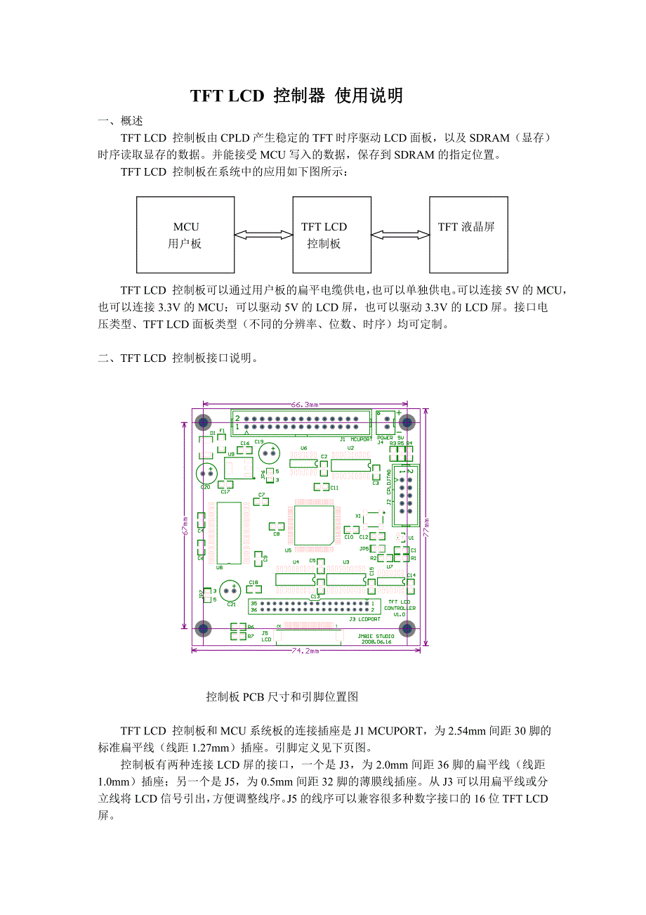 TFT LCD 控制器 使用说明.doc_第1页
