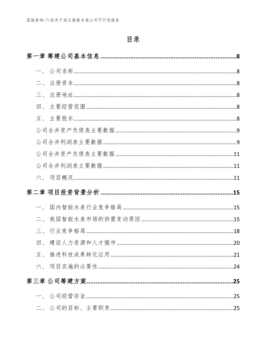 六安关于成立智能水表公司可行性报告【范文模板】_第2页