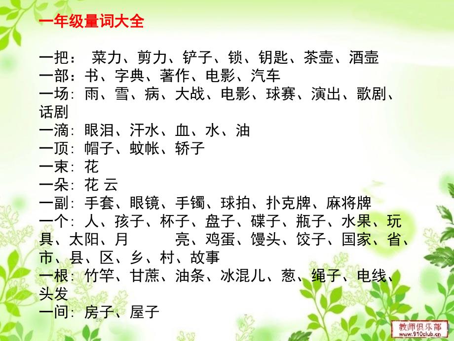 一年级量词大全_第1页