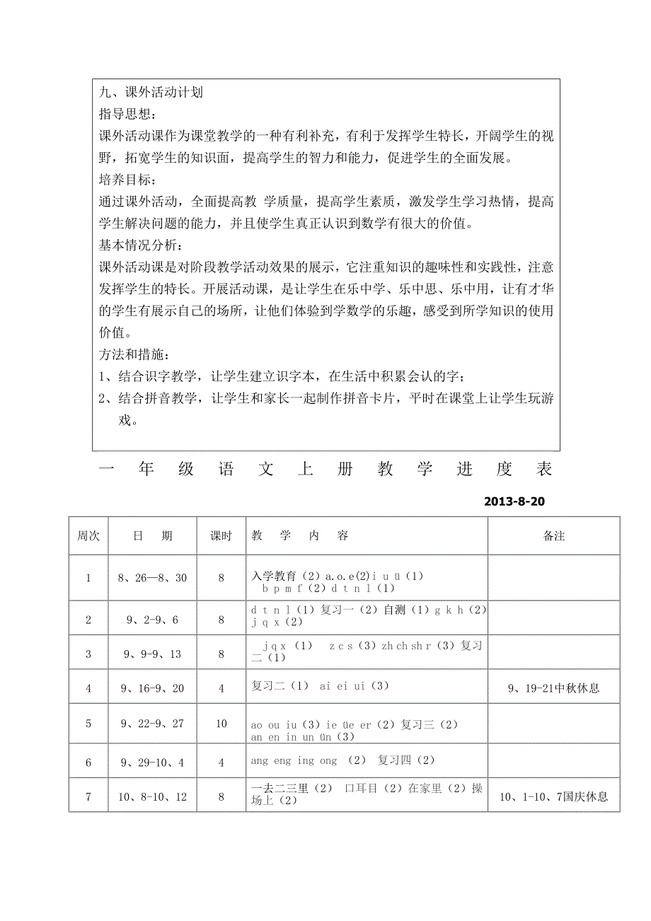 【最新】小学一年级语文上册教学工作计划及单元计划_第4页