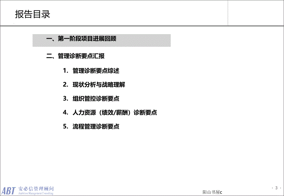 安必信顾问管理咨询项目诊断报告(样本)[行业特制]_第3页