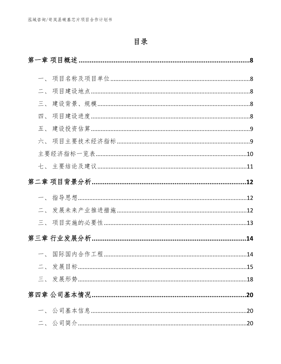 岢岚县碳基芯片项目合作计划书_范文参考_第2页