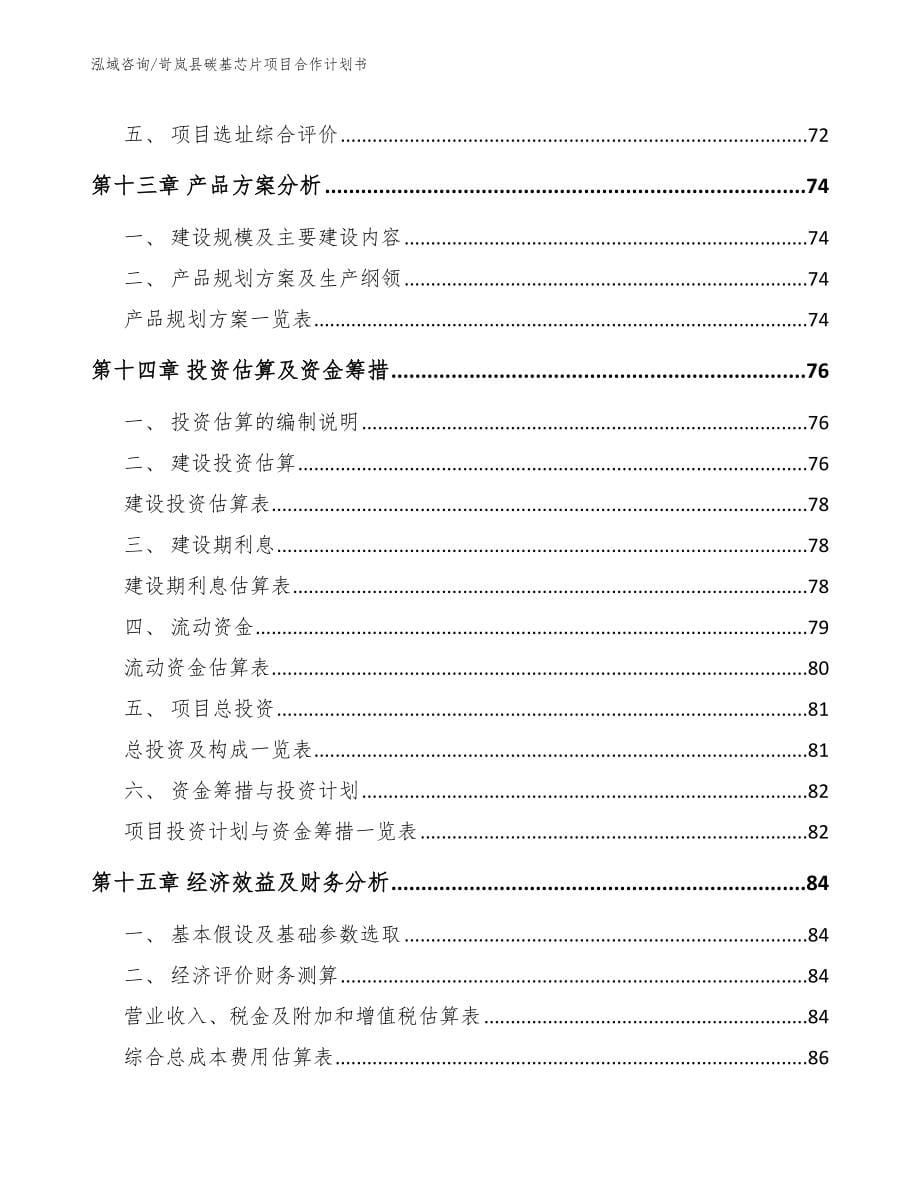 岢岚县碳基芯片项目合作计划书_范文参考_第5页