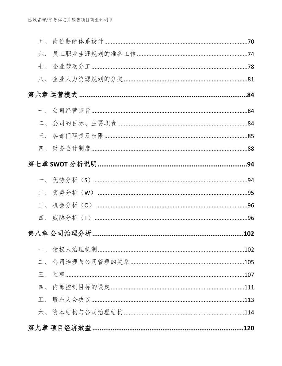 半导体芯片销售项目商业计划书_第5页