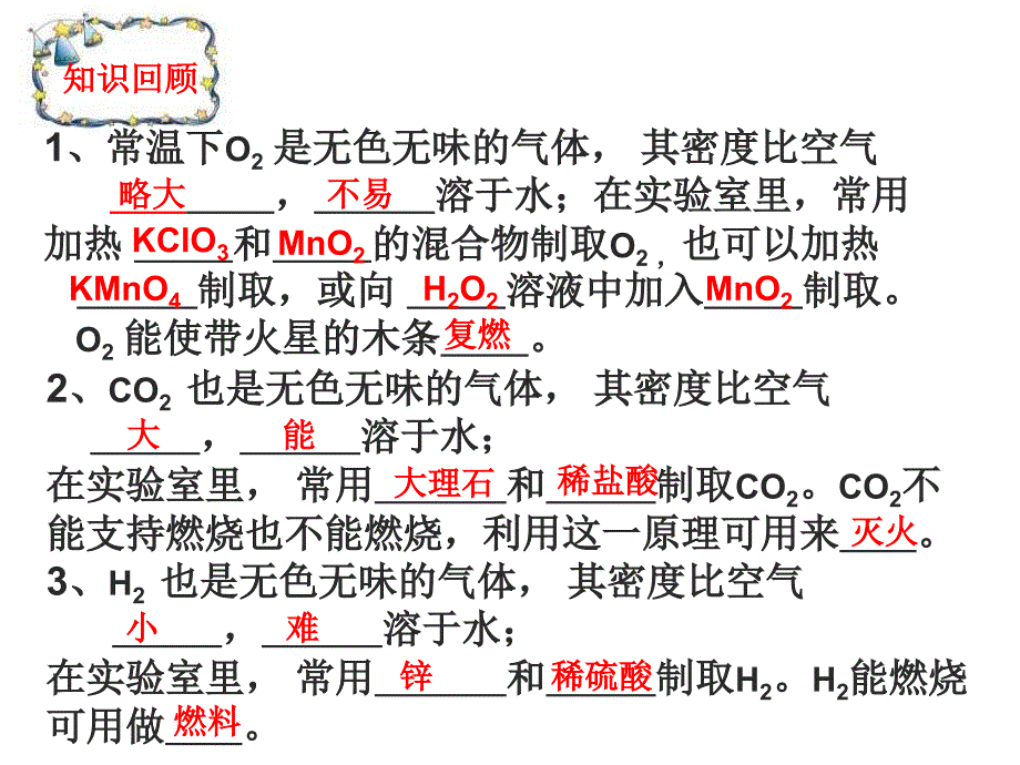 专题复习常见气体的制取_第3页