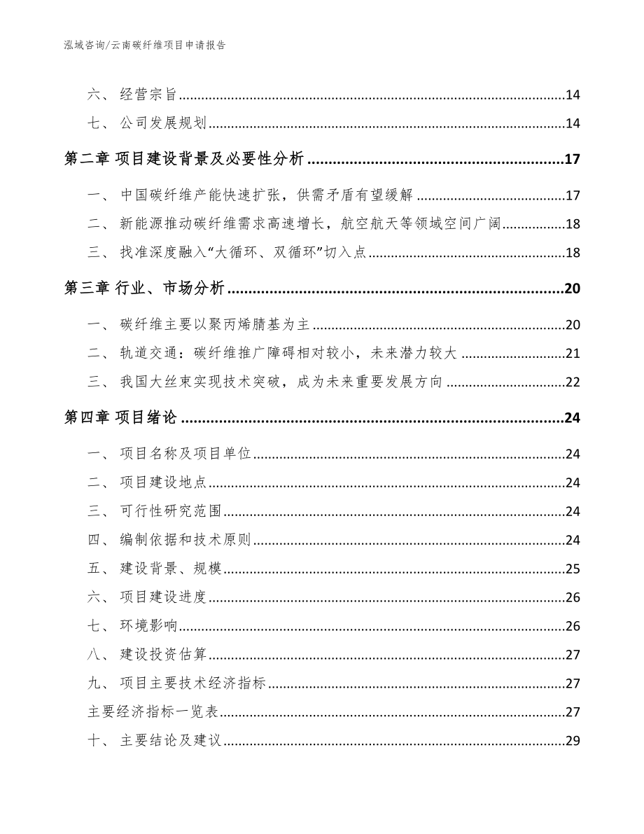 云南碳纤维项目申请报告（模板）_第3页
