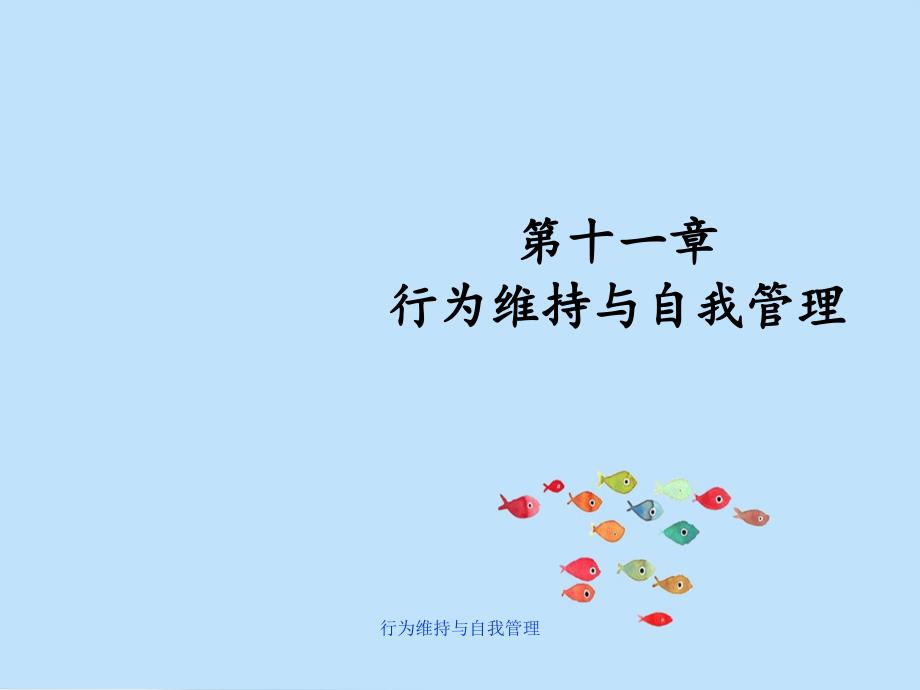 行为维持与自我管理_第1页