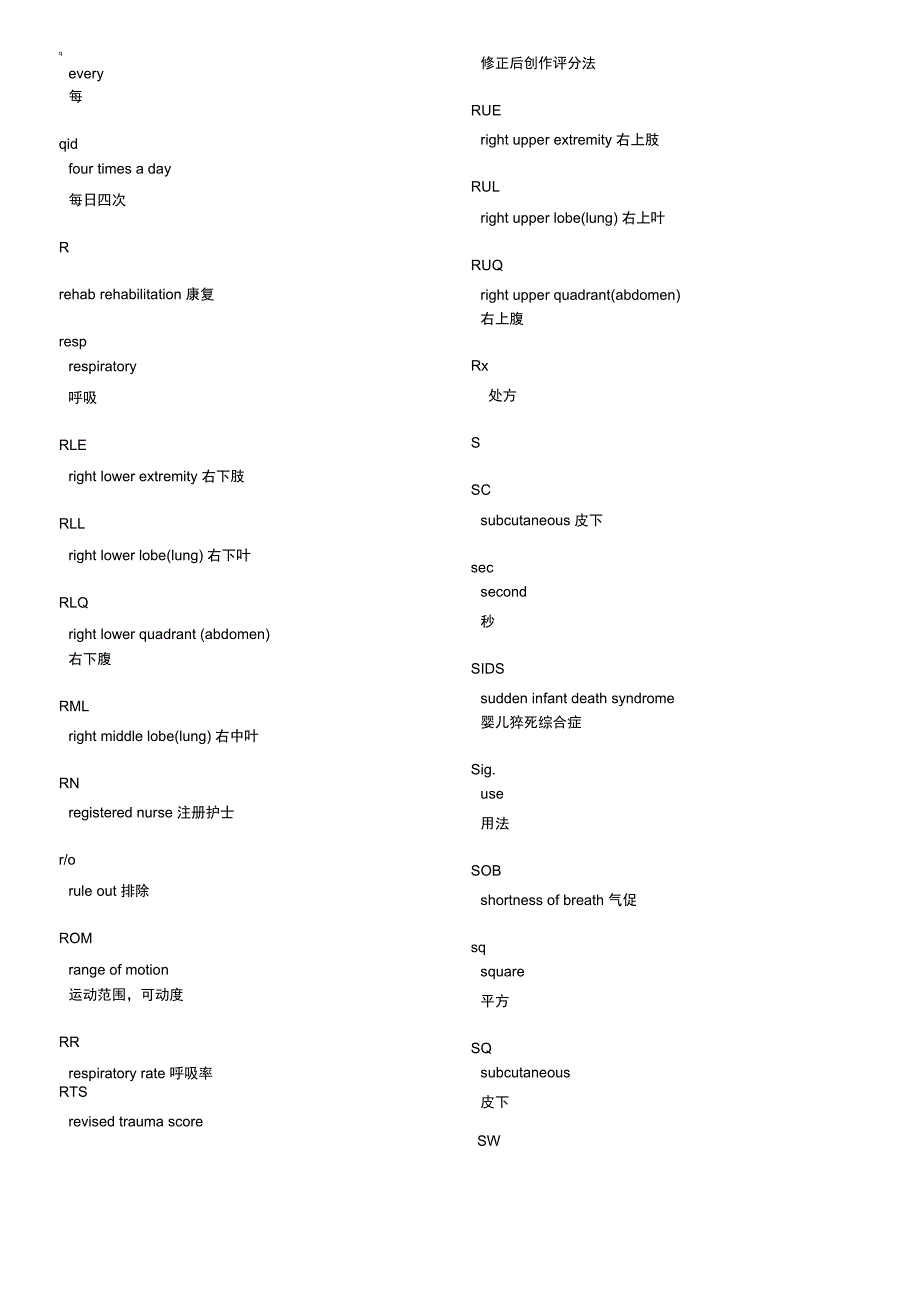 医学名词英文缩写简写汇总_第4页