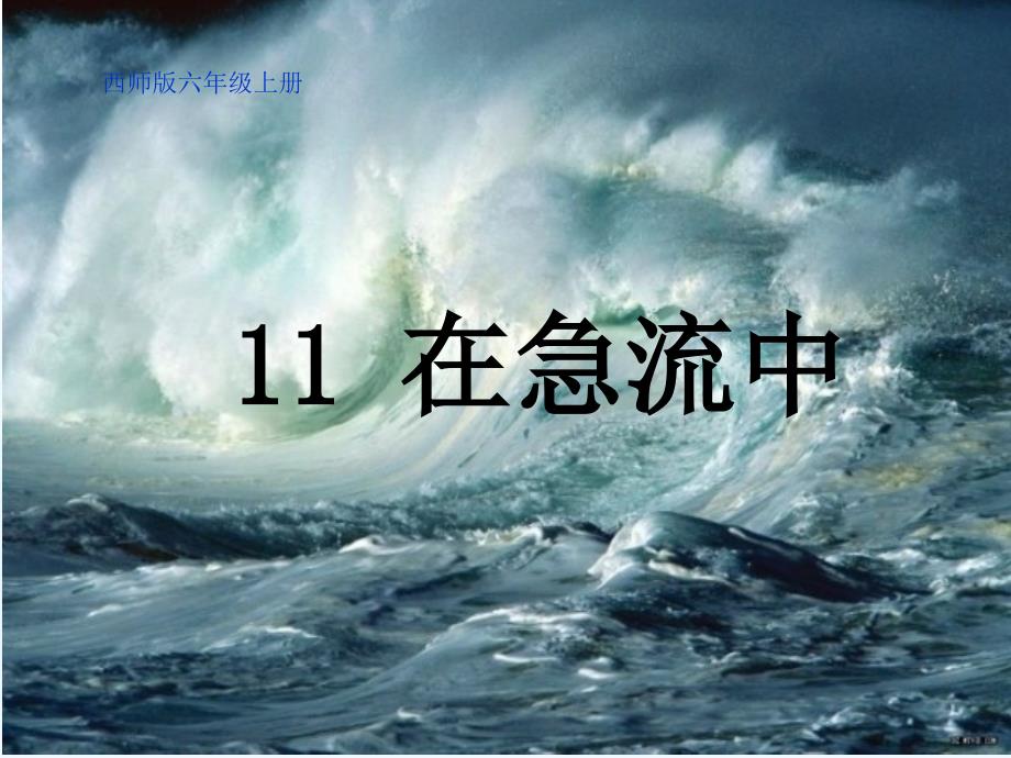 六年级上册语文课件3.11在急流中西师大版共11张PPT1_第1页