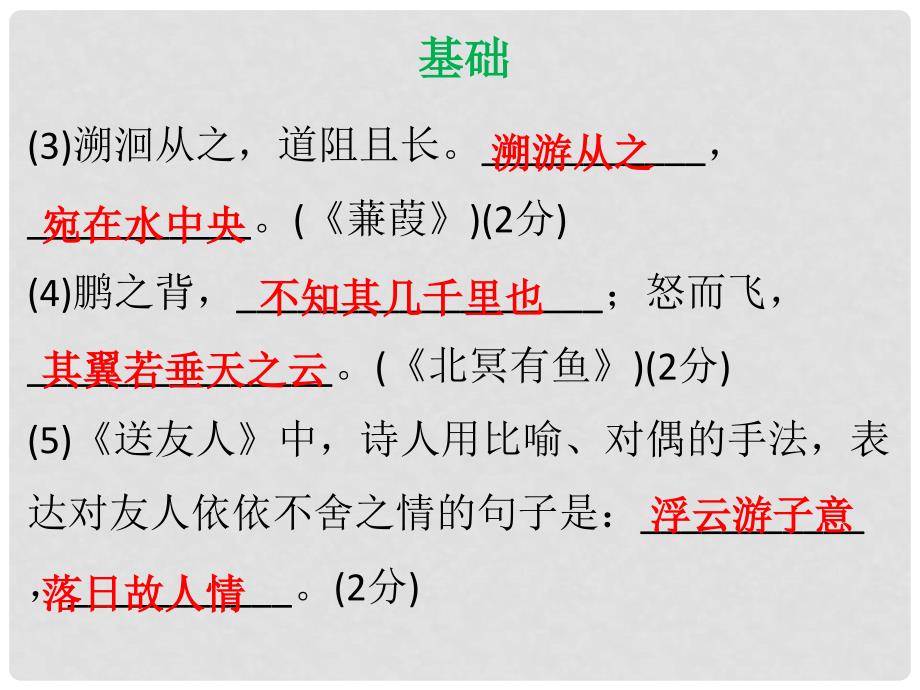 八年级语文下册 第四单元达标测试课件 新人教版_第3页