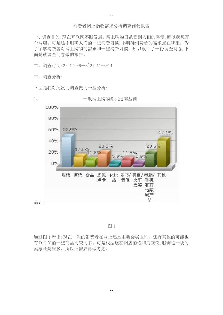 网购需求分析及问卷_第1页