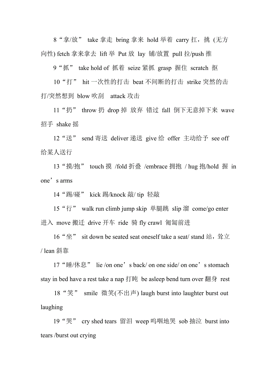 2012备考历年高考英语完形填空常用词汇_第2页