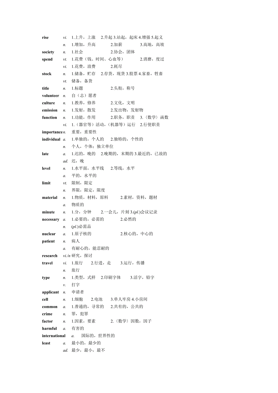 历年同等学力高频词汇总结编辑版_第3页