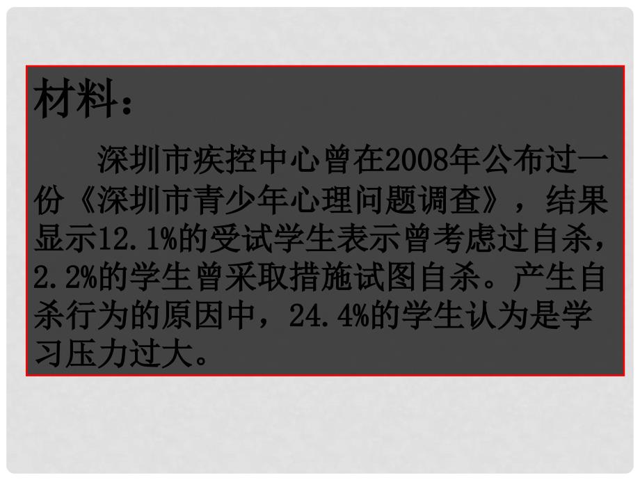 九年级政治全册 第十课 选择希望人生 第二框 理智面对学习压力精品课件 新人教版_第3页