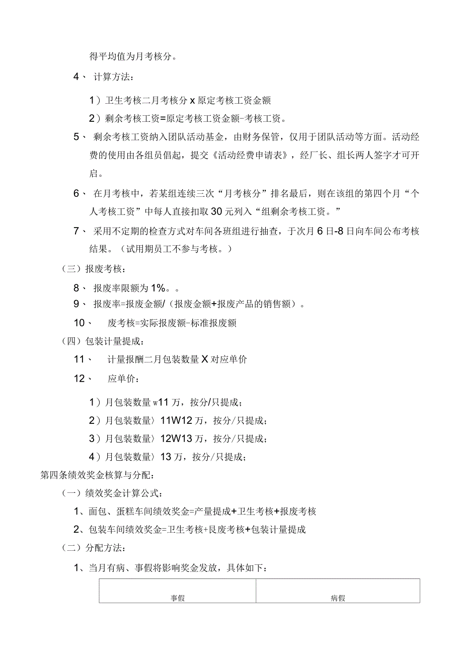 面包工厂绩效管理办法(试行)_第2页