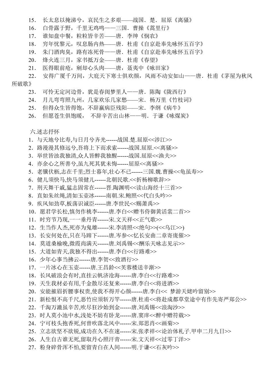 古代诗词名句分类集粹_第4页