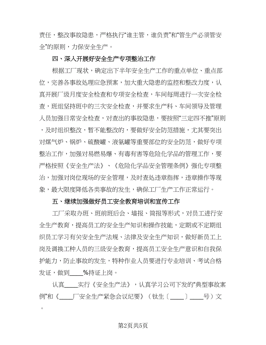 企业2023安全生产工作计划例文（2篇）.doc_第2页