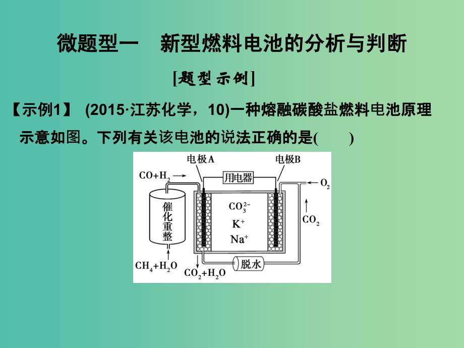 高考化学一轮复习 第六章 化学反应与能量变化 专题课时4 新型化学电源课件 新人教版.ppt_第3页