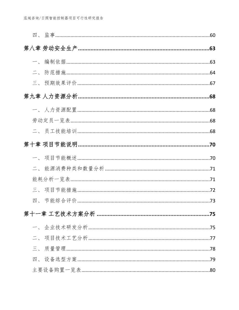 日照智能控制器项目可行性研究报告_参考范文_第5页