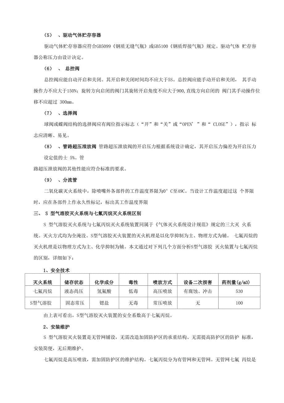 S型气溶胶与七氟丙烷灭火系统的对比说明_第5页