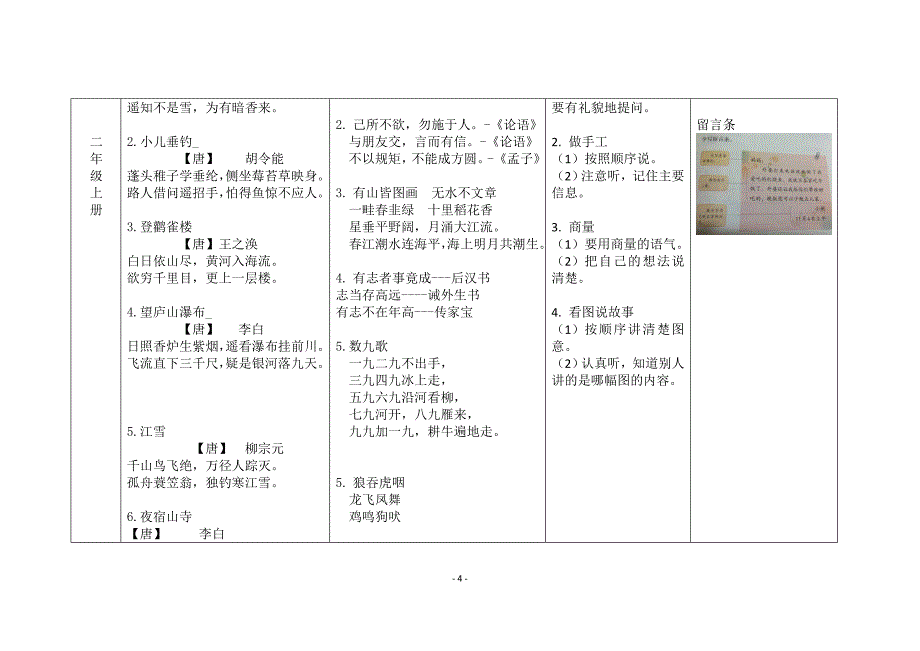 (完整word版)部编版1-3年级语文教材古诗文汇总-推荐文档.doc_第4页