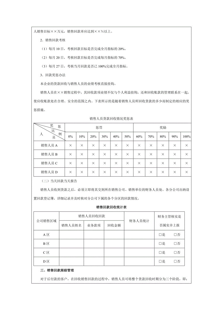 【管理精品】销售回款管理方案_第4页