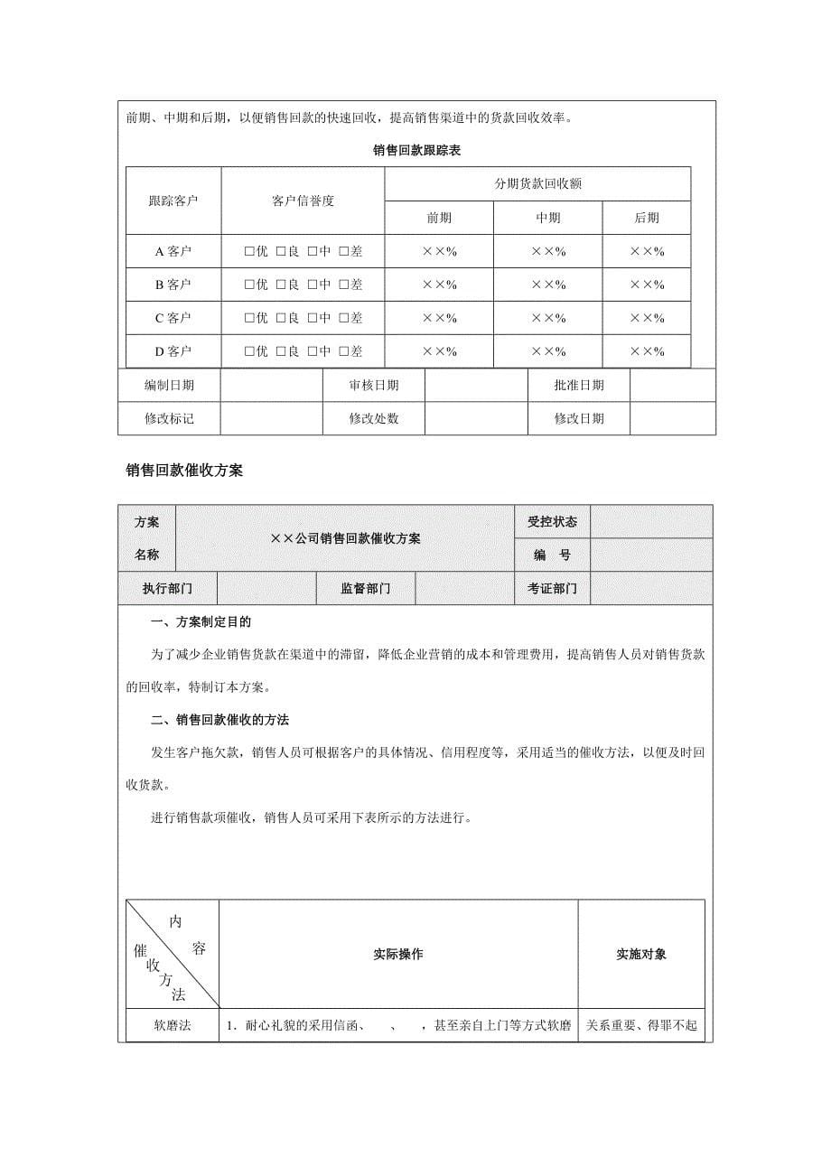 【管理精品】销售回款管理方案_第5页