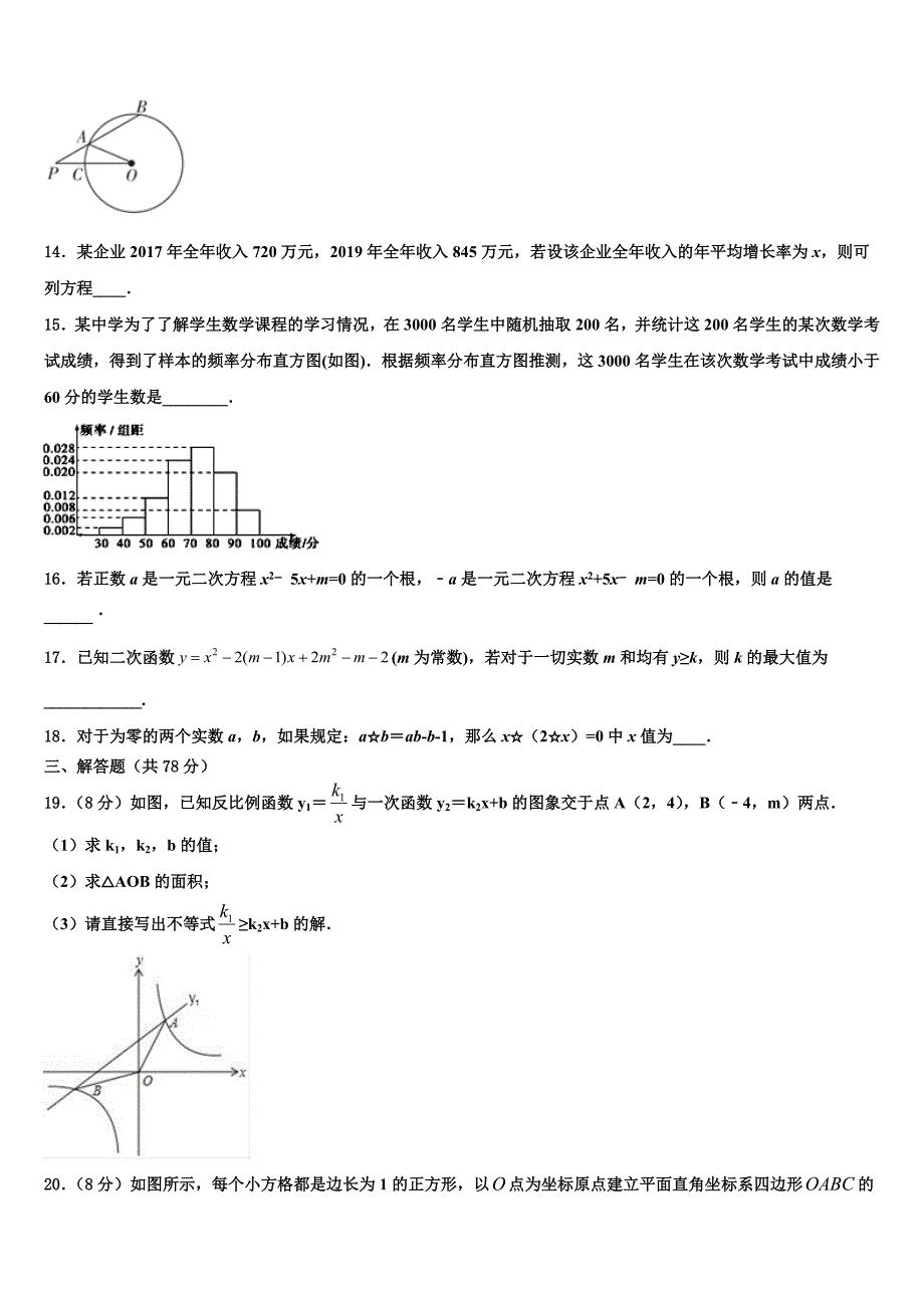 北京市清华大附属中学2022年数学九年级第一学期期末经典试题含解析.doc_第3页