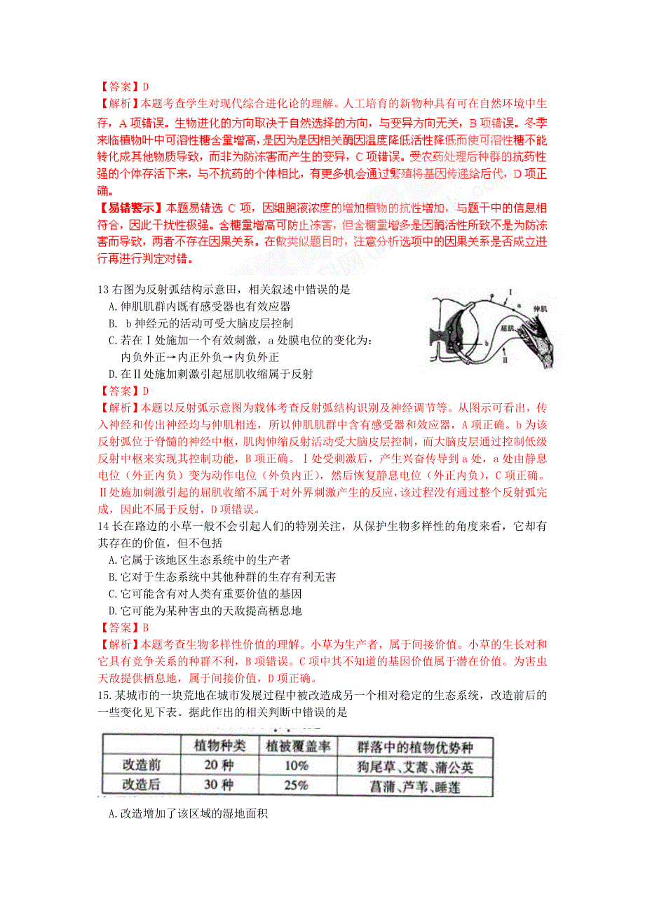 普通高等学校招生全国统一考试生物试题江苏卷真题精品解析_第4页