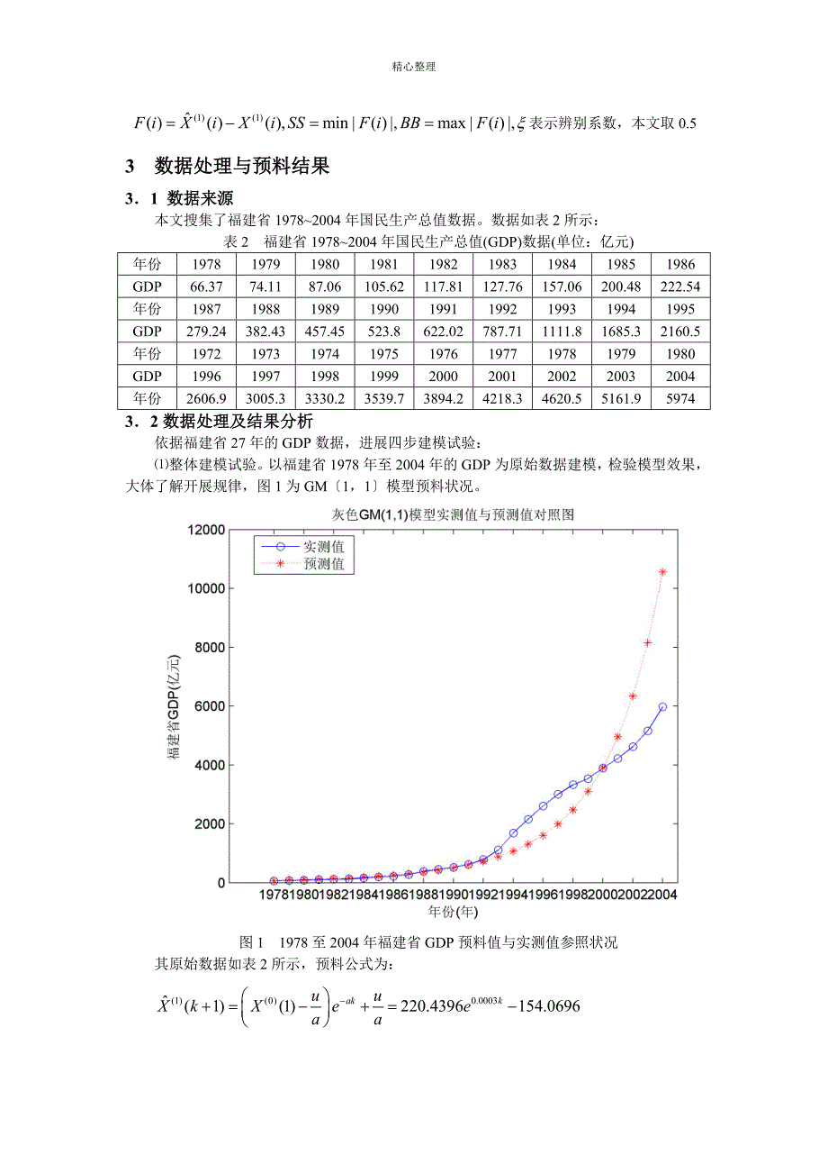 灰色GM11模型在福建省GDP预测中的应用_第3页