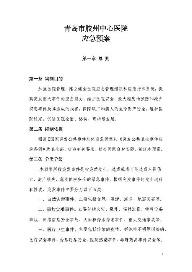 中心医院应急预案.doc