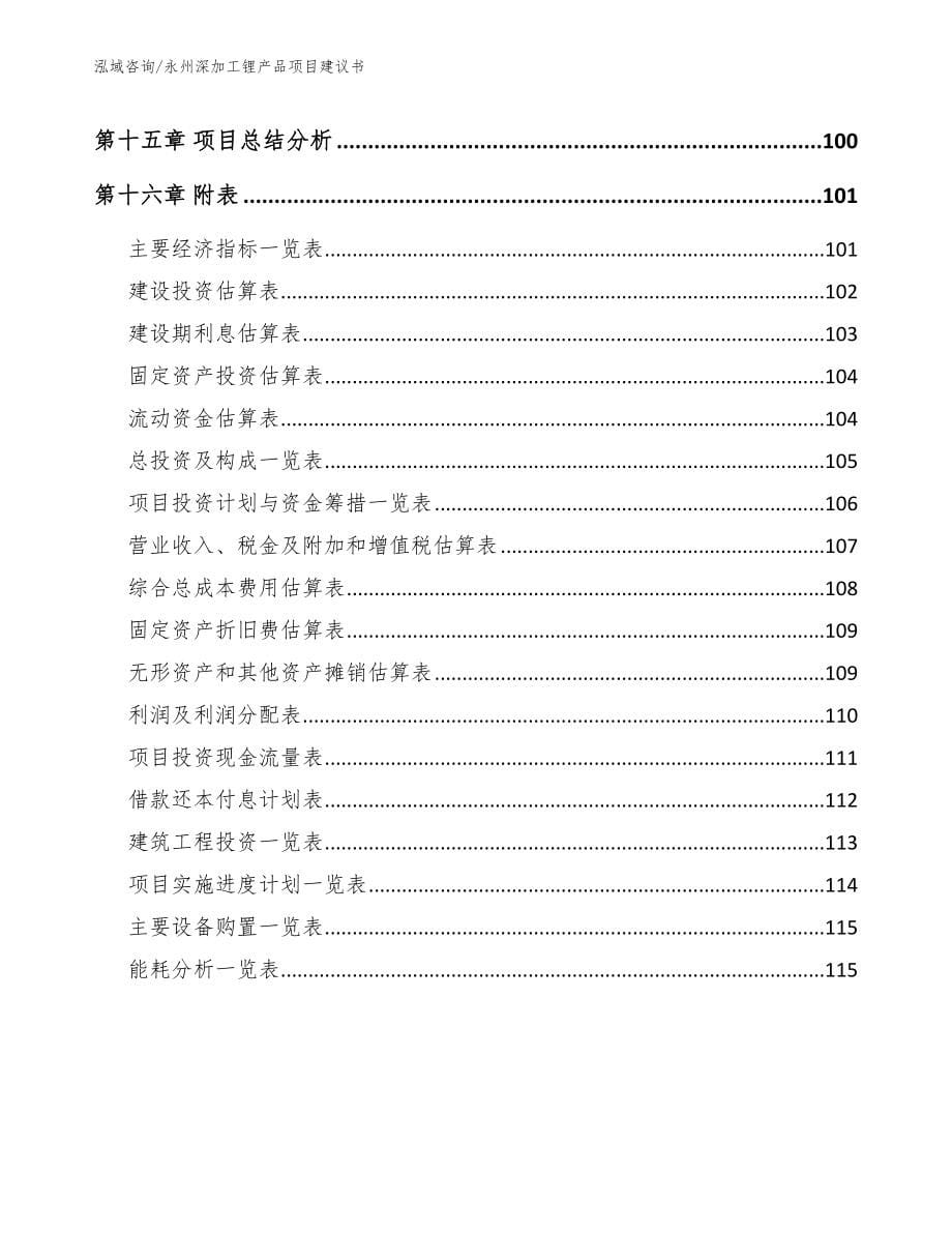 永州深加工锂产品项目建议书范文_第5页