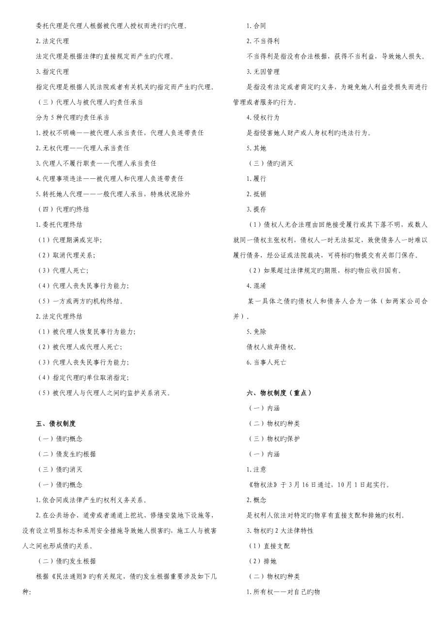 2022全国一级建造师执业资格考试法律法规考点汇总_第5页