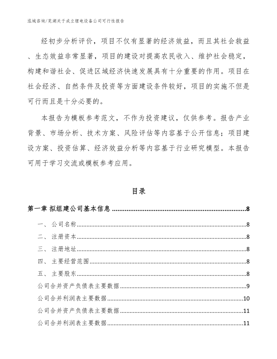 芜湖关于成立锂电设备公司可行性报告（范文）_第3页