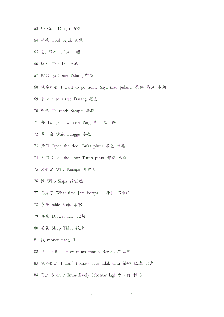 267个印尼语词汇短语_第4页