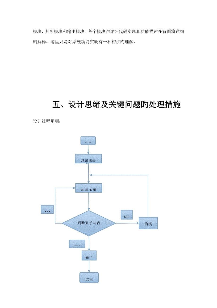 五子棋游戏设计课程设计报告_第5页