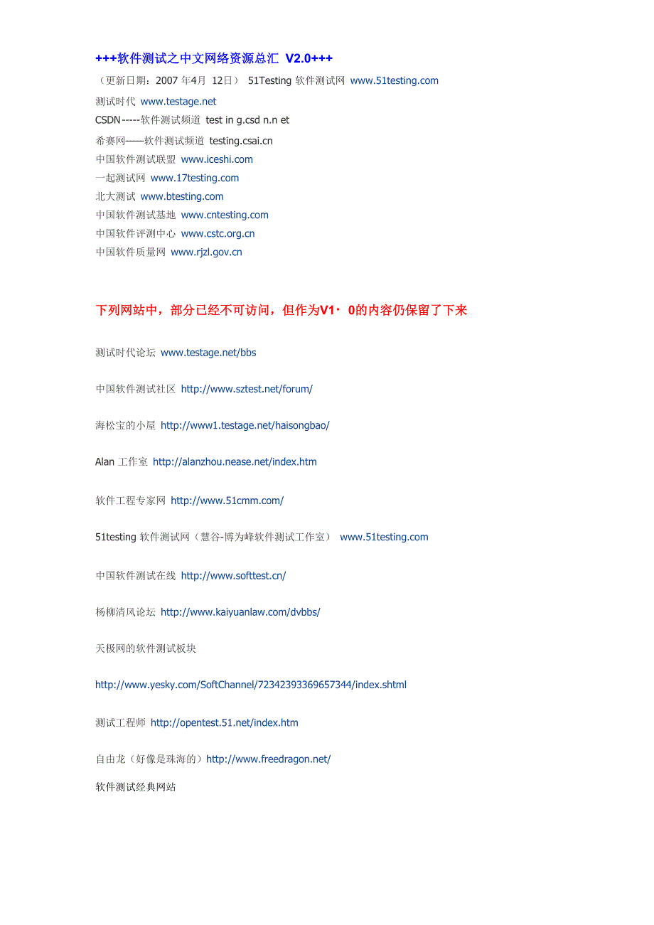 软件测试网络资源总汇_第1页