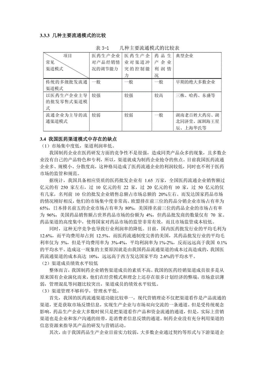 我国医药行业常见的营销渠道模式_第3页